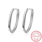 Серьги-кольца женские из серебра 925 пробы, с защитой от аллергии, S-E1082