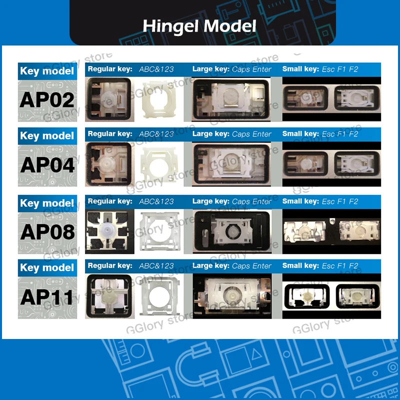 

50set/Lot Keycap set AP02 AP08 AP11 for Macbook A1278 A1286 A1297 A1370 A1465 A1369 A1466 A1425 A1502 A1398 Key cap Repair
