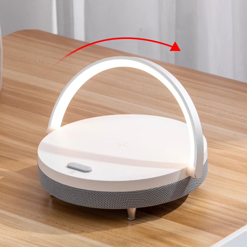 

Multifunctional Bluetooth Speaker Wireless Charger Desktop Mobile Phone Stand Night Light Desk Lamp Audio Watch Wireless Charger