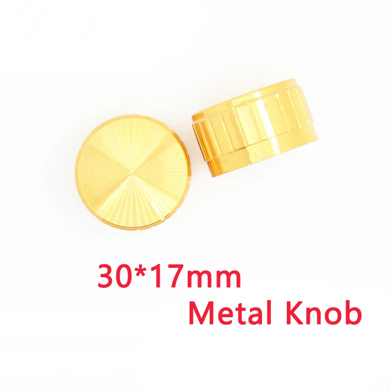 

30x17mm WH148 potentiometer knob Knurled Shaft 6mm, Aluminum Metal gold Knobs switch cap for EC11 Encoder audio button