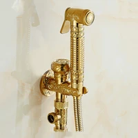 zgrk gold bidets faucet sprayer toilet corner valve handheld hygienic garden faucet bidet head pet sprayer tap anal cleaner