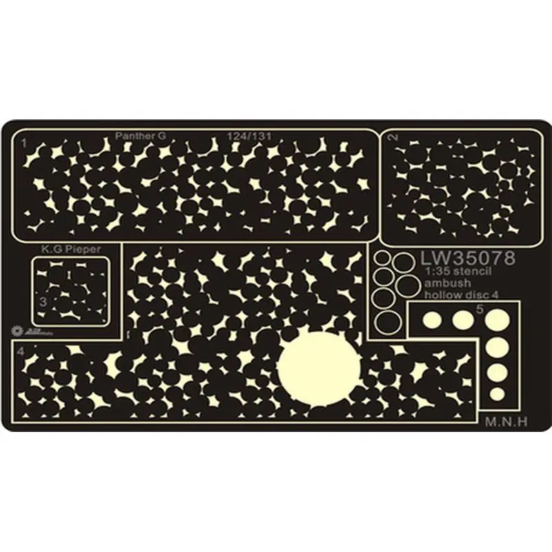 AM-WORKS LW35078 1/35 Трафарет для распыления Второй мировой войны Немецкий камуфляжный