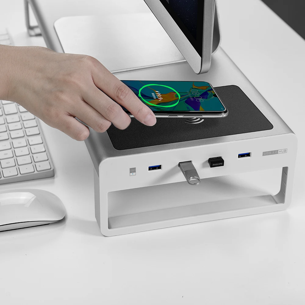 4 порта USB 3 0 с поддержкой передачи данных металлическая Алюминиевая Подставка