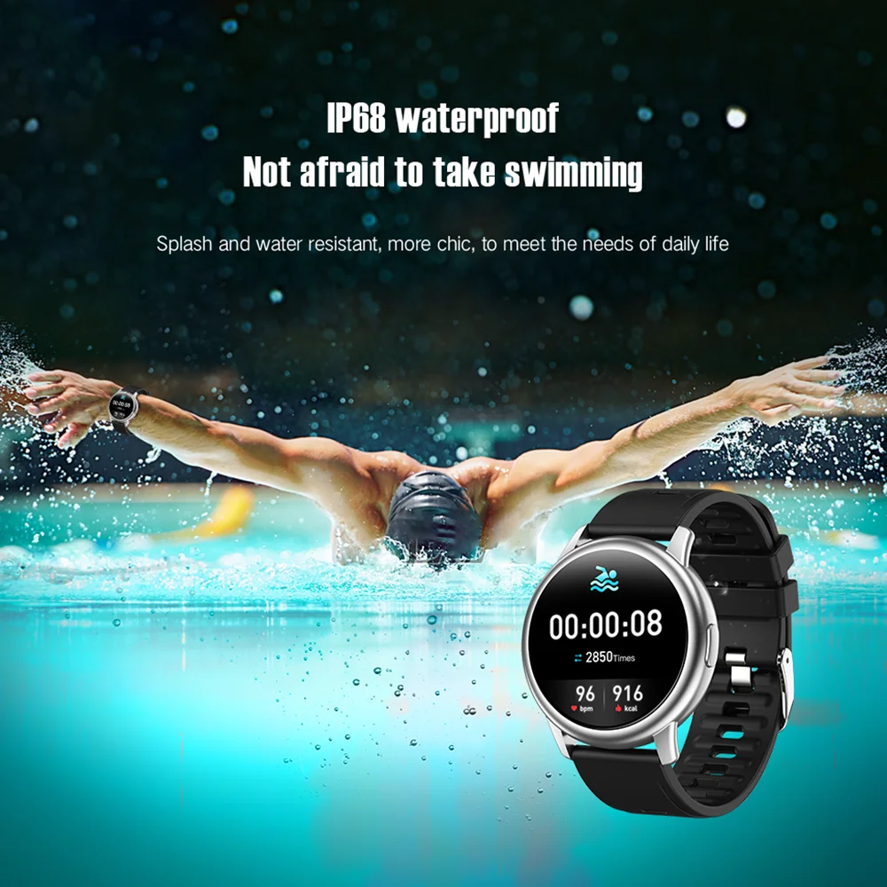 

LEMFO Smart Watch Men 2020 IP68 Waterproof LF28 Extra Strap Fitness Bracelet BT5.0 Men's Watches for Android IOS mibro air