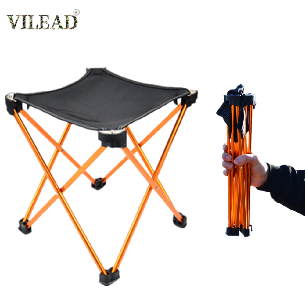 

Стул Складной VILEAD из алюминиевого сплава, Сверхлегкий, портативный, прочный, для пеших прогулок, путешествий, пикника