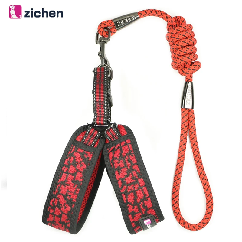 Нейлоновый Регулируемый поводок для собак Набор светоотражающих решетчатых