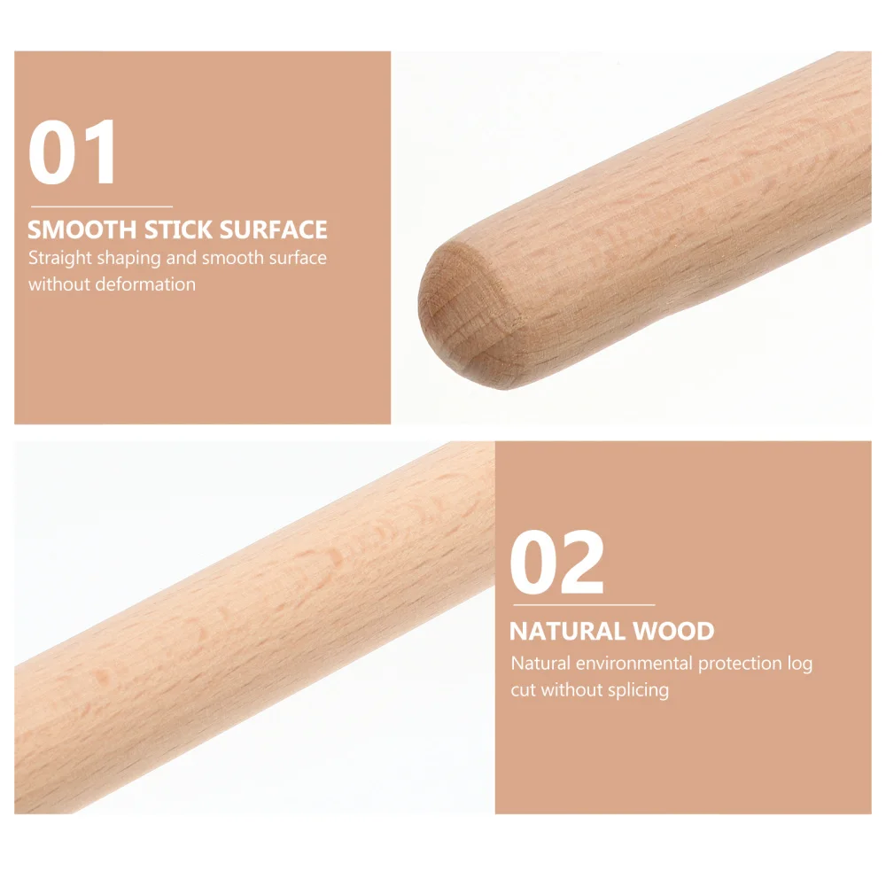 

3pcs Roll Stick Yoga Body Stick Humpback Corrector Stick Wooden Training Stick