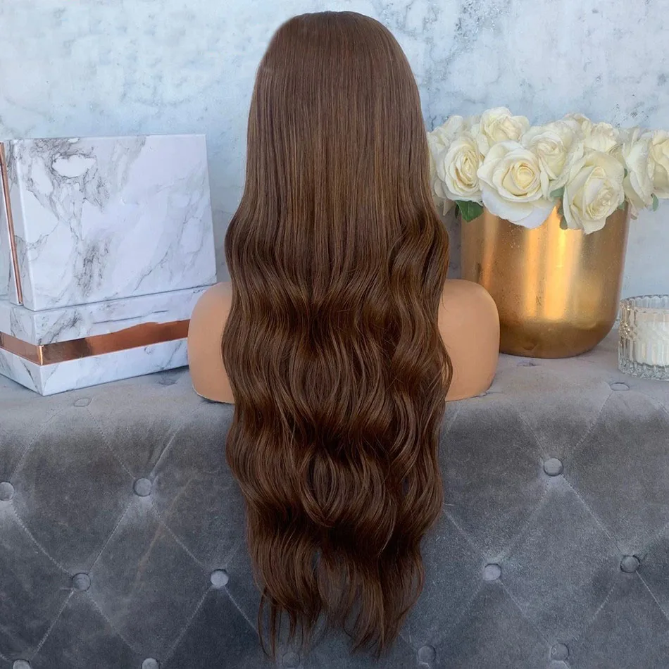30inch Wavy Human Hair Half Wig With Clip in Extensions Indian Remy Body Wave 3/4 Color #1/#2/#4/#6 | Шиньоны и парики