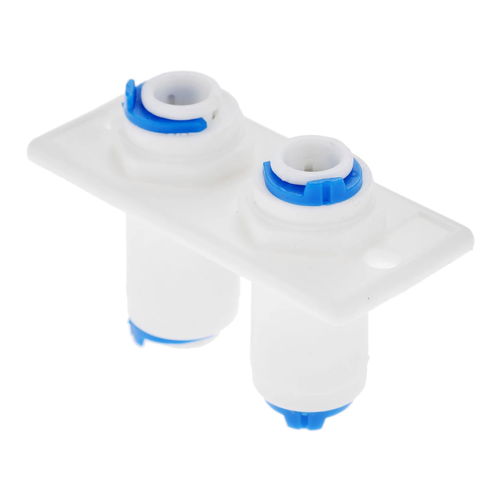 DRELD Double Bulkhead Straight 1/4&quot OD Quick Fitting Connector Reverse Osmosis Aquarium System RO Water Plastic Pipe Coupling |