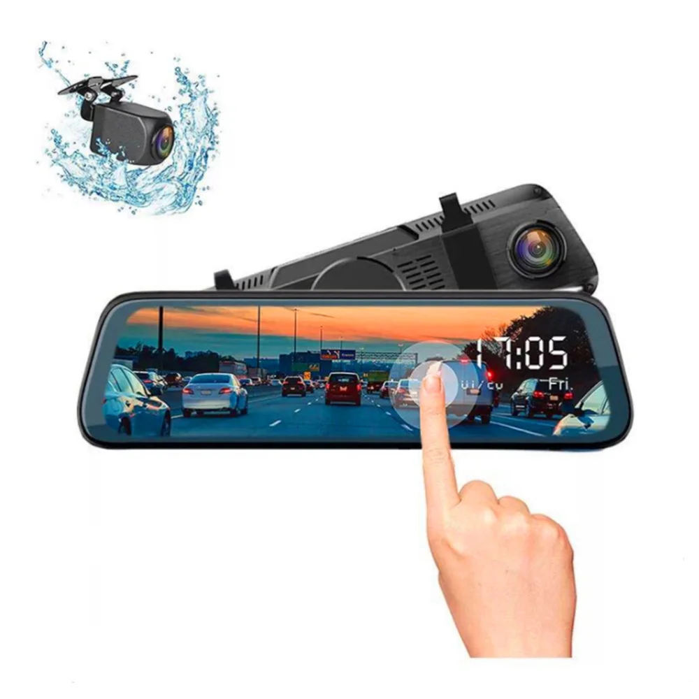 

10-Inch Streaming Media 1080p Rearview Mirror Tachograph Dual Lens High-definition Starlight Night Vision Panoramic Car Recorder