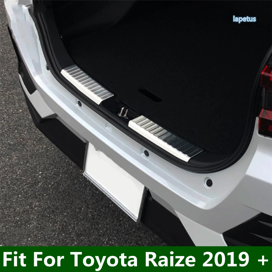 

Rear Bumper Trunk Fender Sill Scuff Plate Guard Covers Decoration Cover Car Styling Stainless Fit For Toyota Raize 2019 - 2021