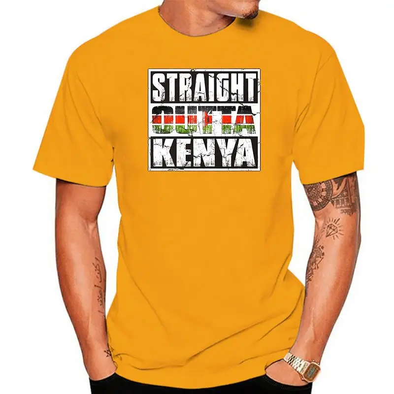 

2020 Hot sale Fashion Straight Outta Kenya t-shirt ~ Kenya Flag Tee shirt