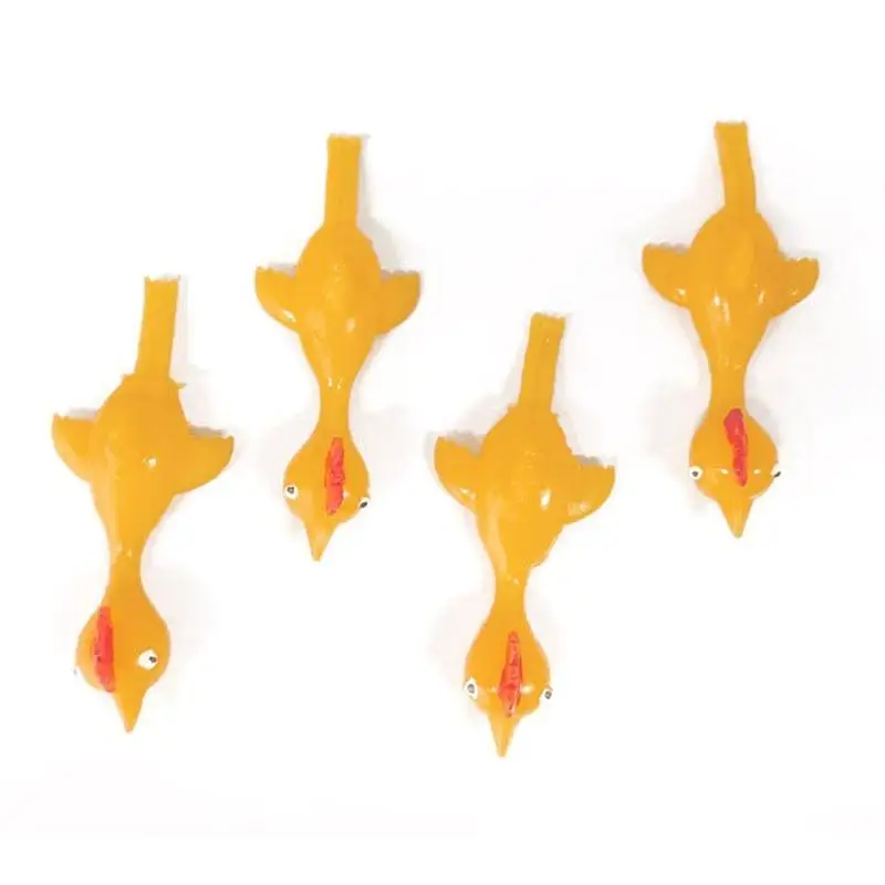 

TPR soft catapult Turkey new strange toy trick people funny finger catapult chicken elastic sticky hands birthday Christmas pres