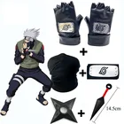 Комплект Аниме Наруто Косплей Какаси аксессуары Перчатки кунай маска повязка Ниндзя Учиха варежки экшн-фигурки реквизит вещи крутые игрушки