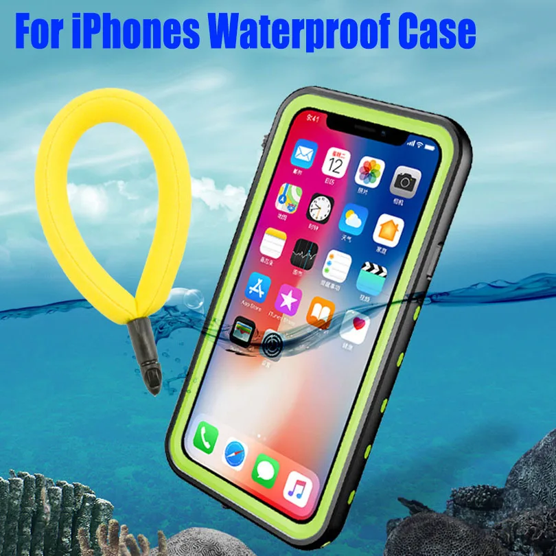 

IP68 Waterproof For IPhone 12 11 Pro Max XS Max XR 6 7 8 Case RedPepper Clear Armor Cover Diving Underwater Swim Outdoor Sports