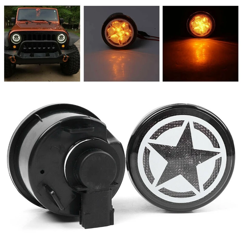 Автомобильные светодиодсветодиодный огни с пятью звездами для Jeep Wrangler JK 2007