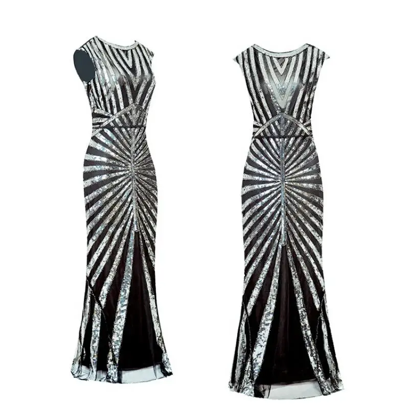 

Sequined Long Bodycon Dress Women Slim Tassel Party Wedding Floor Length Rhinestones Sexy Robes Elegant Formal Dress