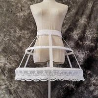 white black short lace trim bride wedding 2 hoops underskirt lady girls party prom ball dress petticoat