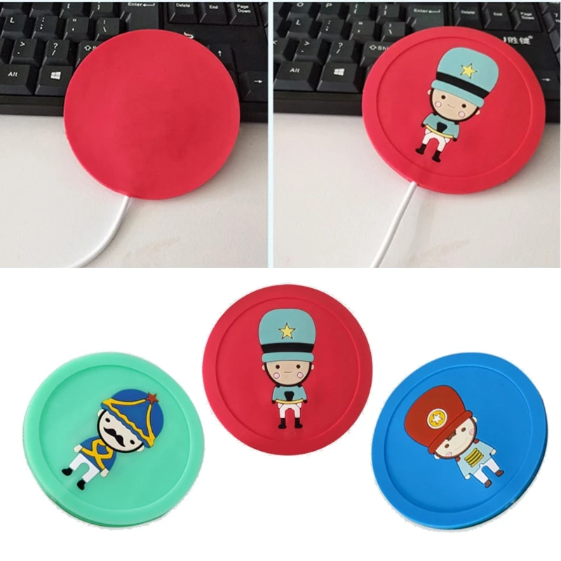 95AB мультяшный подогреватель для кофе с USB подставка чашки форма удаления пузырей