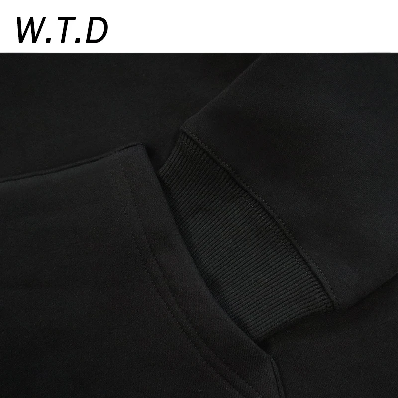 

W.T.D New Men Hoodies Hip Hop Sweatshirt Original Design Robot Warrior Print Fashion Pullover Hoodie Cotton Fleece Winter Autumn