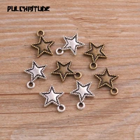 pulchritude 30pcs 1215mm two color metal zinc alloy small star charms fit jewelry medical natural pendant charms makings