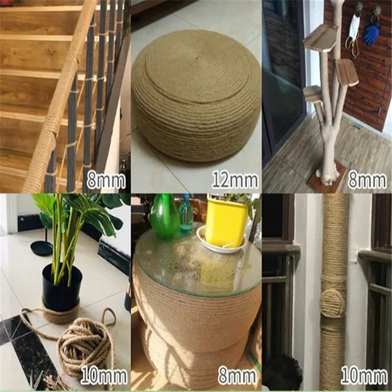 Sisal Cat Scratching Rope DIY 20M Home Decoration HempTwisted Cord String Desk Legs Binding | Обустройство дома