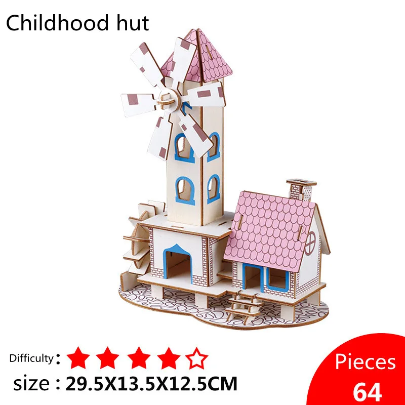 Звездное небо Inn DIY 3D собранная лазерная резка деревянная Сова игра-головоломка