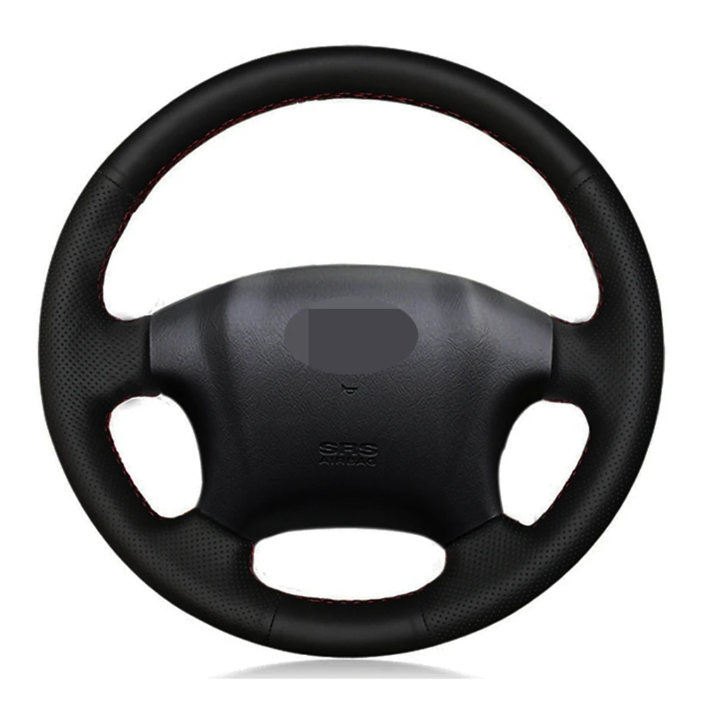 

Car Steering Wheel Cover DIY Hand-stitched Black Artificial Leather For Hyundai Tucson 2006-2014