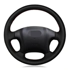 Чехол рулевого колеса автомобиля DIY ручной работы черного цвета из искусственной кожи для Hyundai Tucson 2006-2014