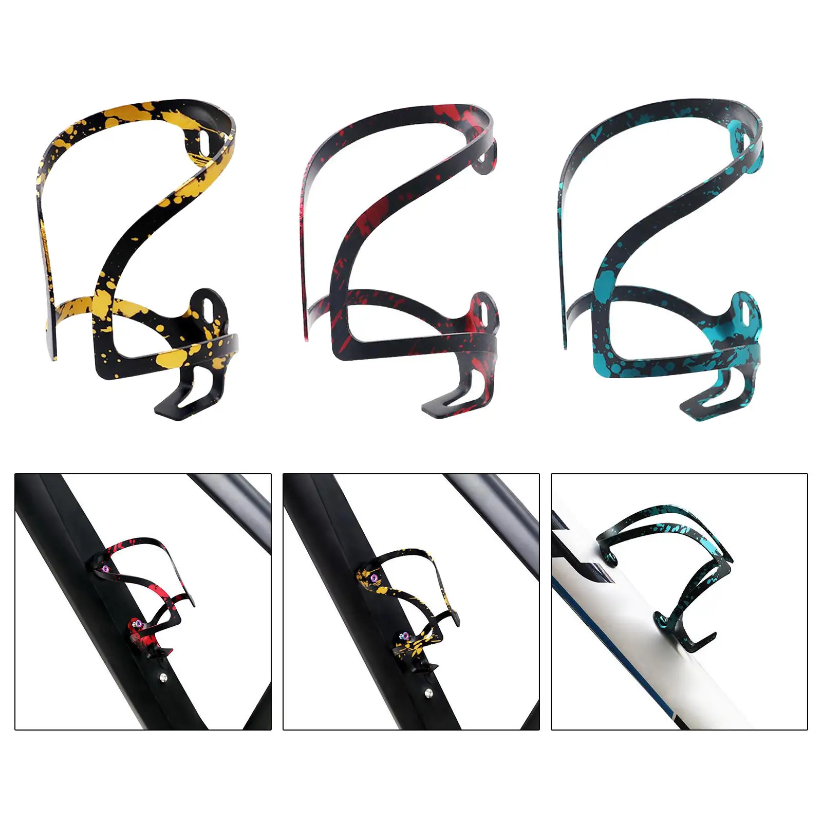 

3Pcs Bike Water Bottle Cage Holder Cycling Drink Cup Aluminum Alloy