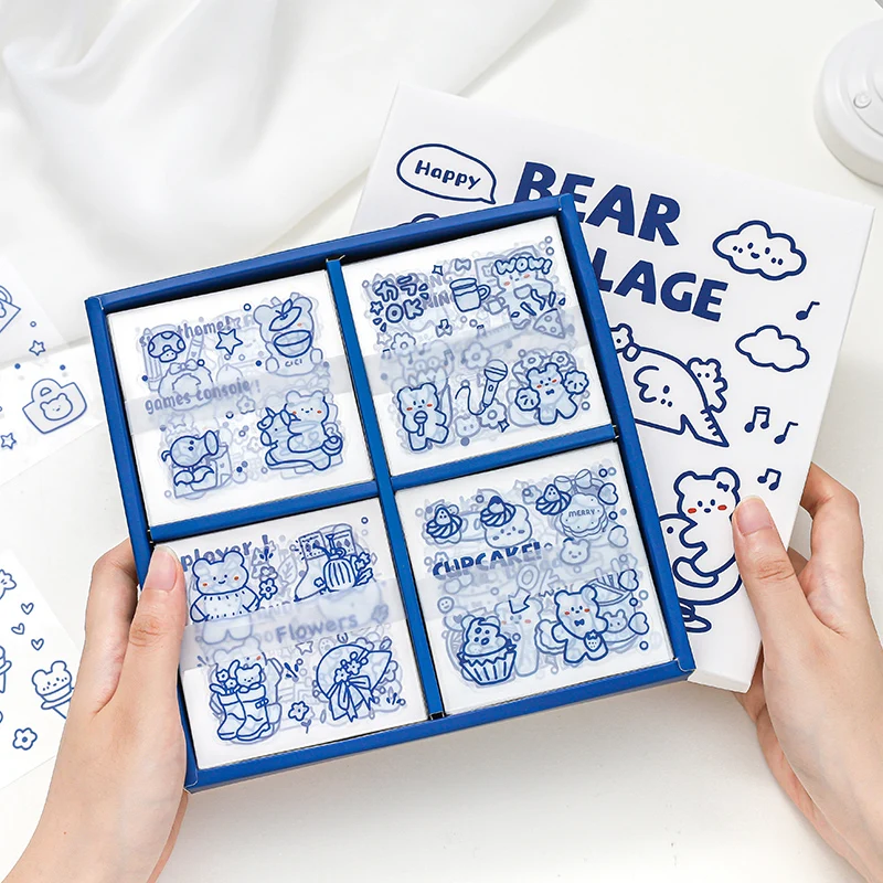 OENY 100 шт. Kawaii Bear Series журнал декоративные ПВХ наклейки s Скрапбукинг Стик этикетка