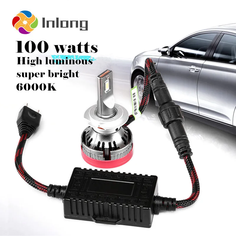 Inlong с чипами SAMSUNG H4 Led H7 Лампа 18000лм без ошибок Canbus H1 H8 H11 9005 HB3 9006 HB4 Автомобильная фара 6000K противотуманные фары