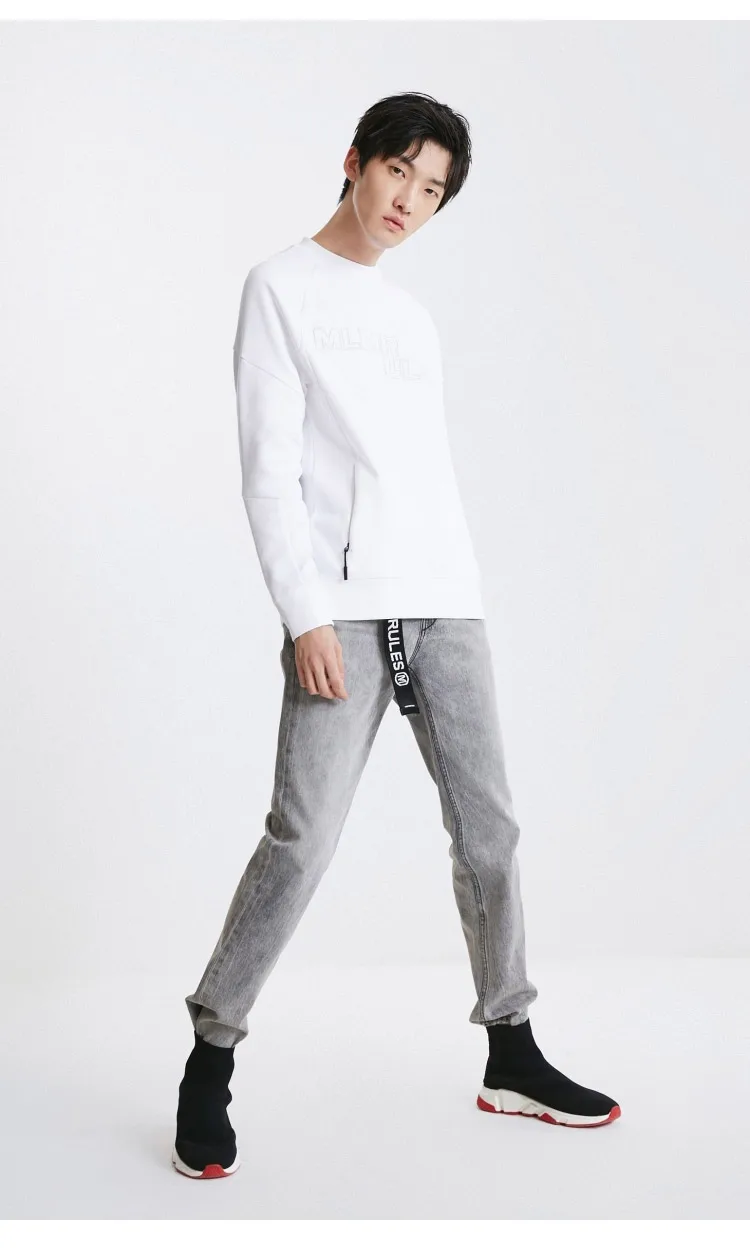 JackJones мужской рисунок с буквенным принтом толстовки 219133527