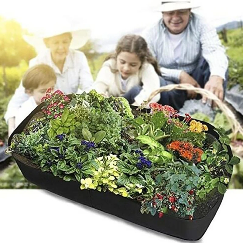 

Rectangular Planting Bag Felt Flower Plant Grow Bag Plant Container For Potato Tomato Vegetables Plant Flowers
