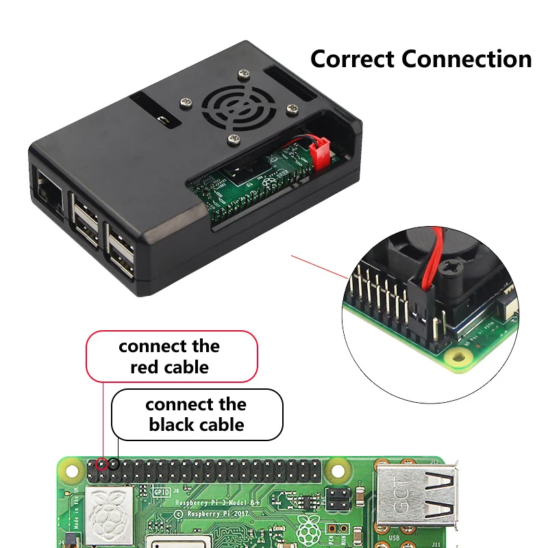 

Raspberry Pi 3 ABS Case Plastic Case / Cooling Fan / Heat Sinks Option Enclosure Support for Raspberry Pi 3 Model B 3B Plus