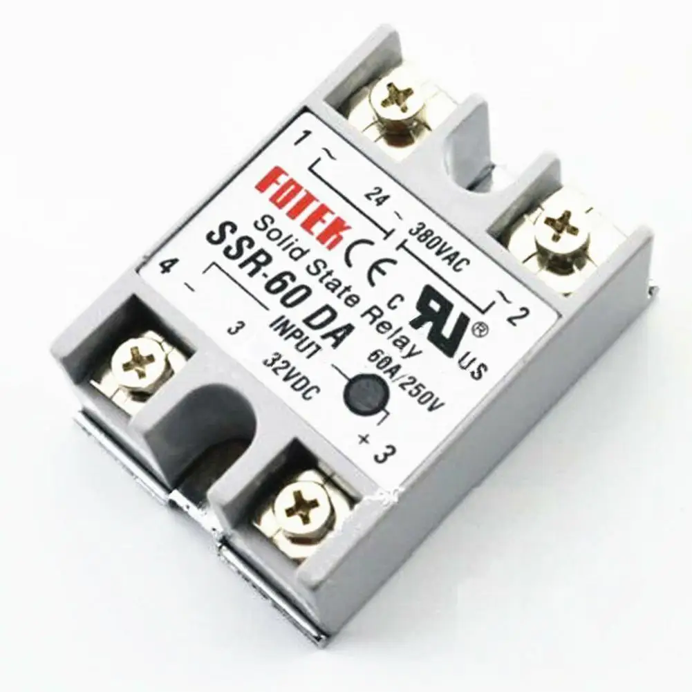 60A 24V 380V 250V SSR 60 DA твердотельные реле Модуль 3 32 В постоянного тока в переменный