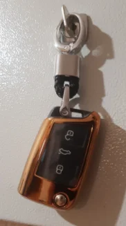 B-Gold with keychain ТПУ автомобильный корпус для дистанционного ключа чехол держатель чехол для Volkswagen VW Golf 7 mk7 Seat Ibiza Leon FR 2 Altea Aztec для Skoda Octavia Full - Название цвета: B-Gold with keychain