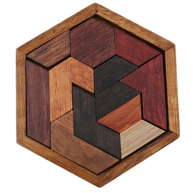 

Kids Puzzles Wooden Toys Tangram/Jigsaw Board Wood Geometric Shape Puzzle Children Educational Toys