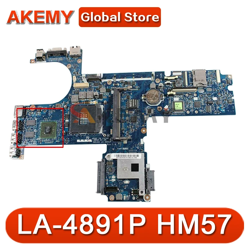 

AKemy материнская плата для ноутбука HP Probook 6540B 6440B PGA988A материнская плата 593841-001 593841-501 KEL00 LA-4891P HM57