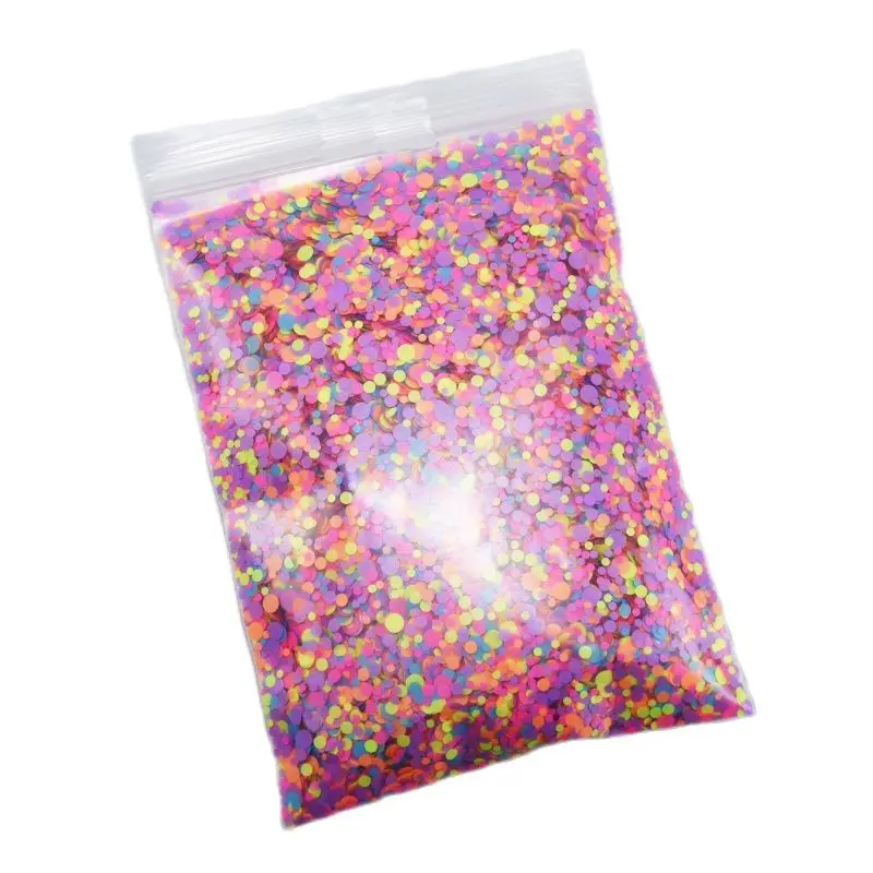

Neon Dots 1/2/3mm Orange Pink Yellow Dots 50g Nail art Summer Fun Dots | Premium Quality Glitter | Chunky Glitter | Bulk Glitter