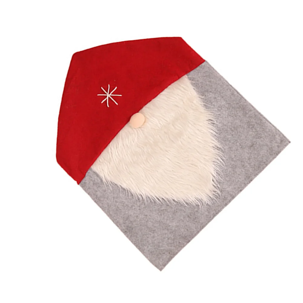 

Santa Claus Red Hat Christmas Chair Set Christmas Decoration Family Restaurant Decor Chair Cover Supplies Decoration