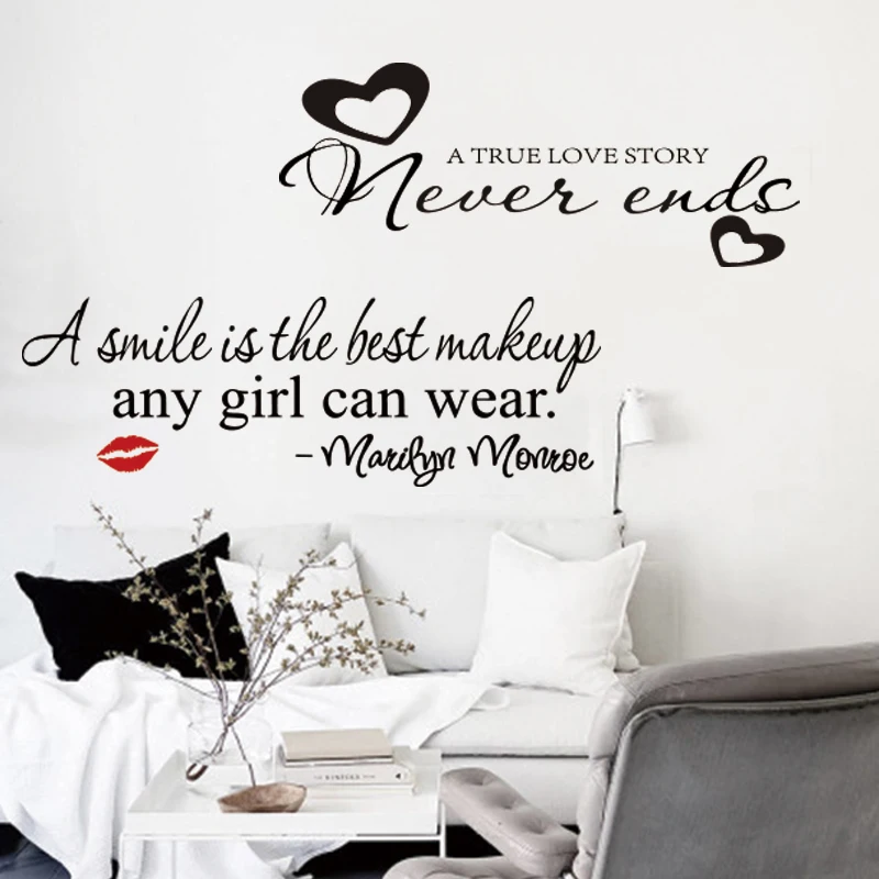 

Wall art stickers Modern Style WordArt Artistic Writing Text DIY Decoration For Living Room Home Decal