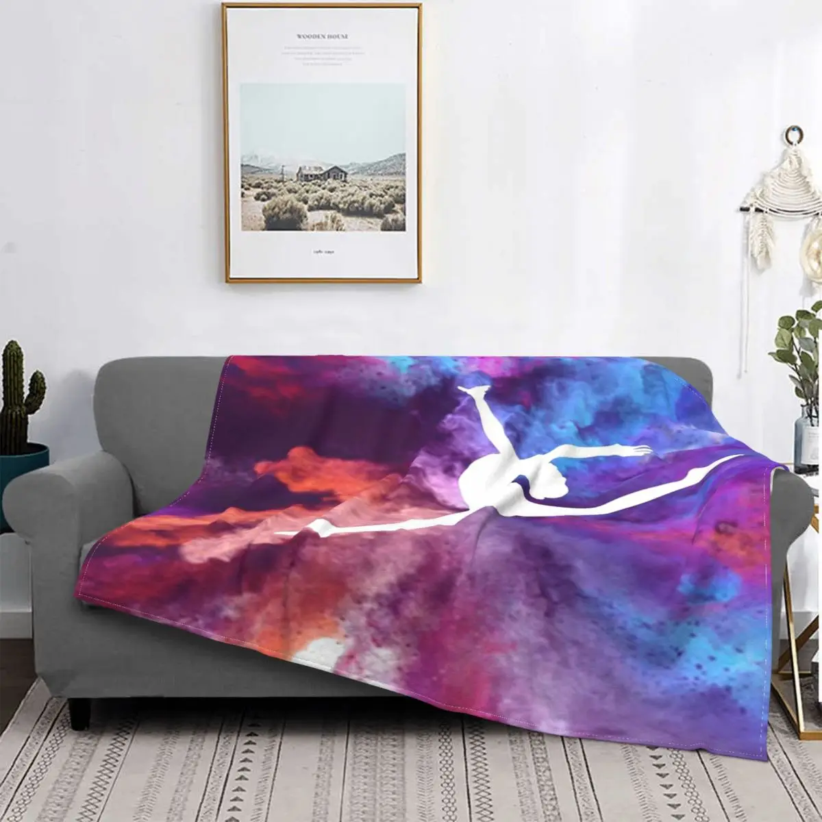 

Gymnast Rainbow Explosion Blanket Bedspread Bed Plaid Sofa Bed Bedspread 150 Thermal Blanket Children'S Blanket