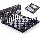 Магнитный Шахматный набор для шахматных игр, Складная Настольная игра 3 в 1, дорожные международные шахматы, складные шахматы, портативная настольная игра