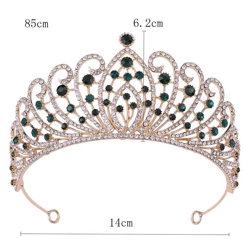 Винтажная диадема FORSEVEN в стиле барокко розовое золото искусственные