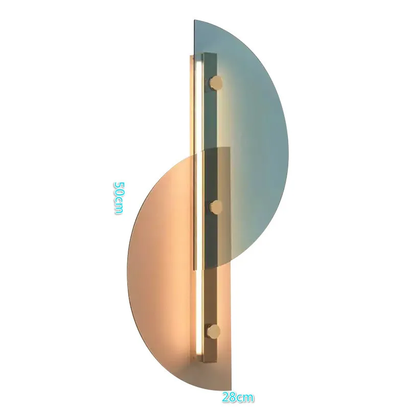 

Model Room Wall Lamp Novelty Contemporary Creative Wall Lamp Glass Color Living Room Blue Wall Lamp Art Bedside Bedroom Designer