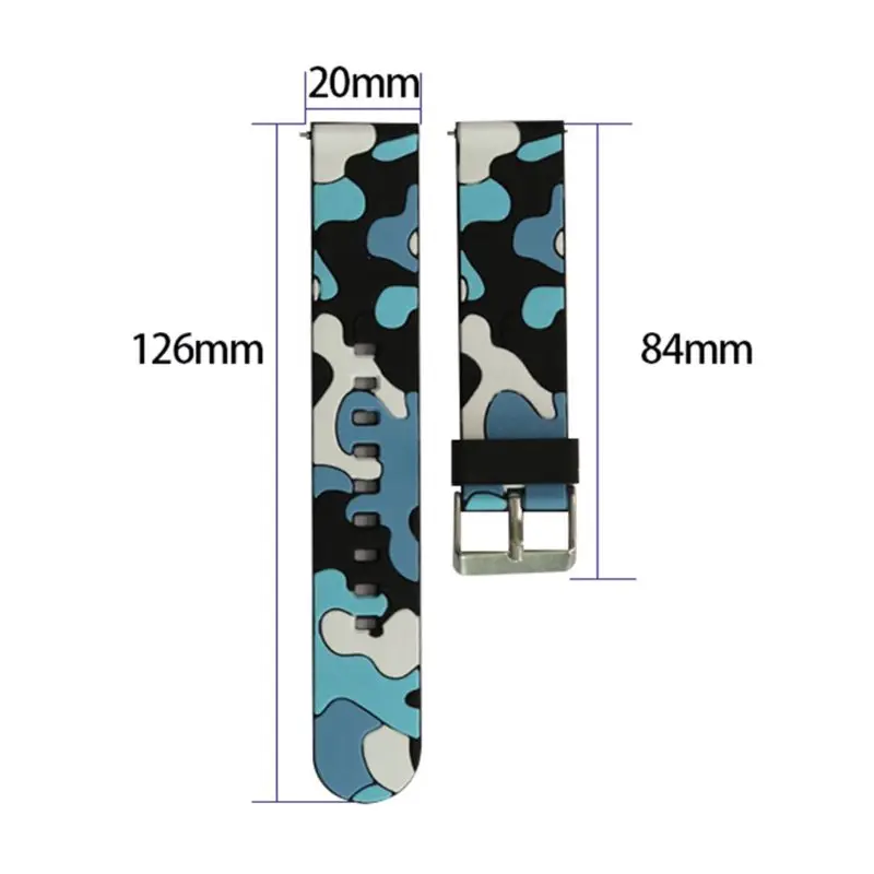 20/22 мм Камуфляжный ремешок для часов силиконовый спортивный Samsung Galaxy часы 42 мм/46