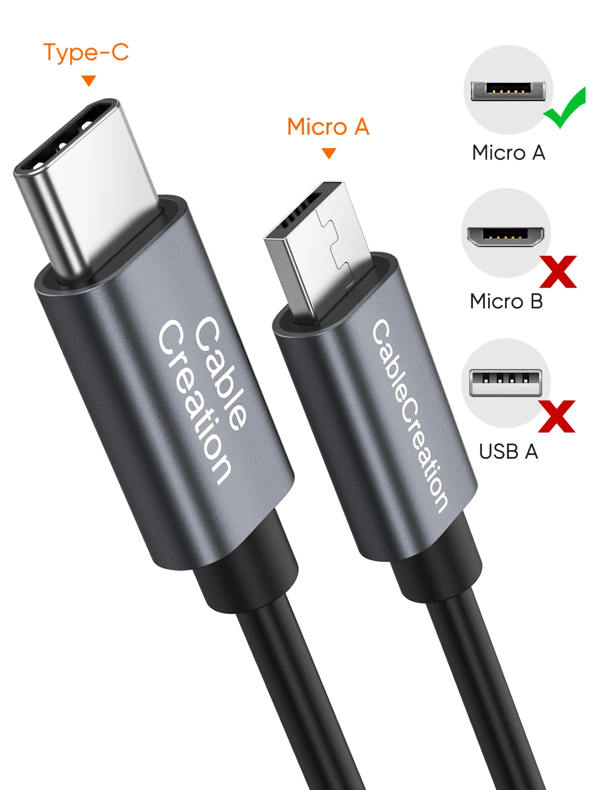 Кабель CableCreation USB Type C к Mirco A OTG для контроллера DJI Mavic Spark Pro Platinum Mini Air 0 2 м |