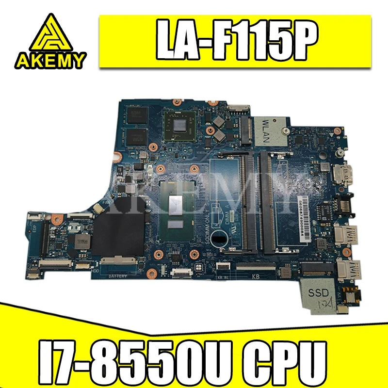 

LA-F115P материнская плата для ноутбука For DELL Inspiron 15-5570 17-5770 оригинальная материнская плата I7-8550U AMD 530 4GB