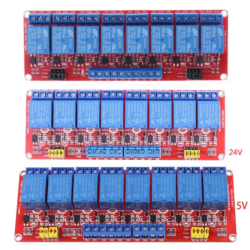 

8 Channel Relay Module High and Low Level Trigger Relay Control with Optocoupler